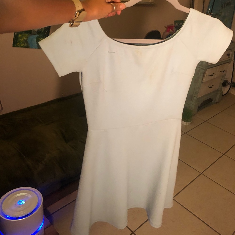 light blue dress